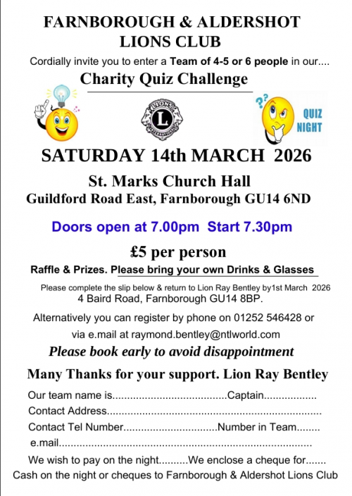Quiz Night March 2026