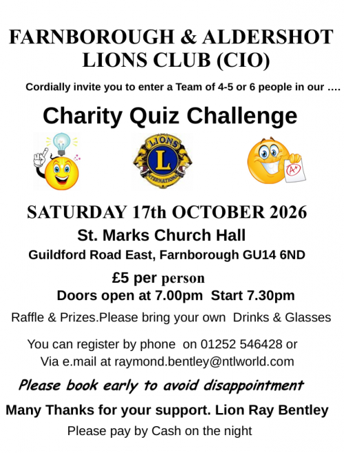 Quiz night Oct 2026