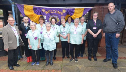 The medical team from Cancer Testing South ready for action at the Farnborough event The medical team from Cancer Testing South ready for action at the Farnborough event