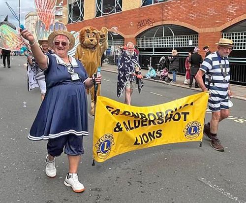 Farnborough & Aldershot Lions Club in the Victoriak Day Carnival